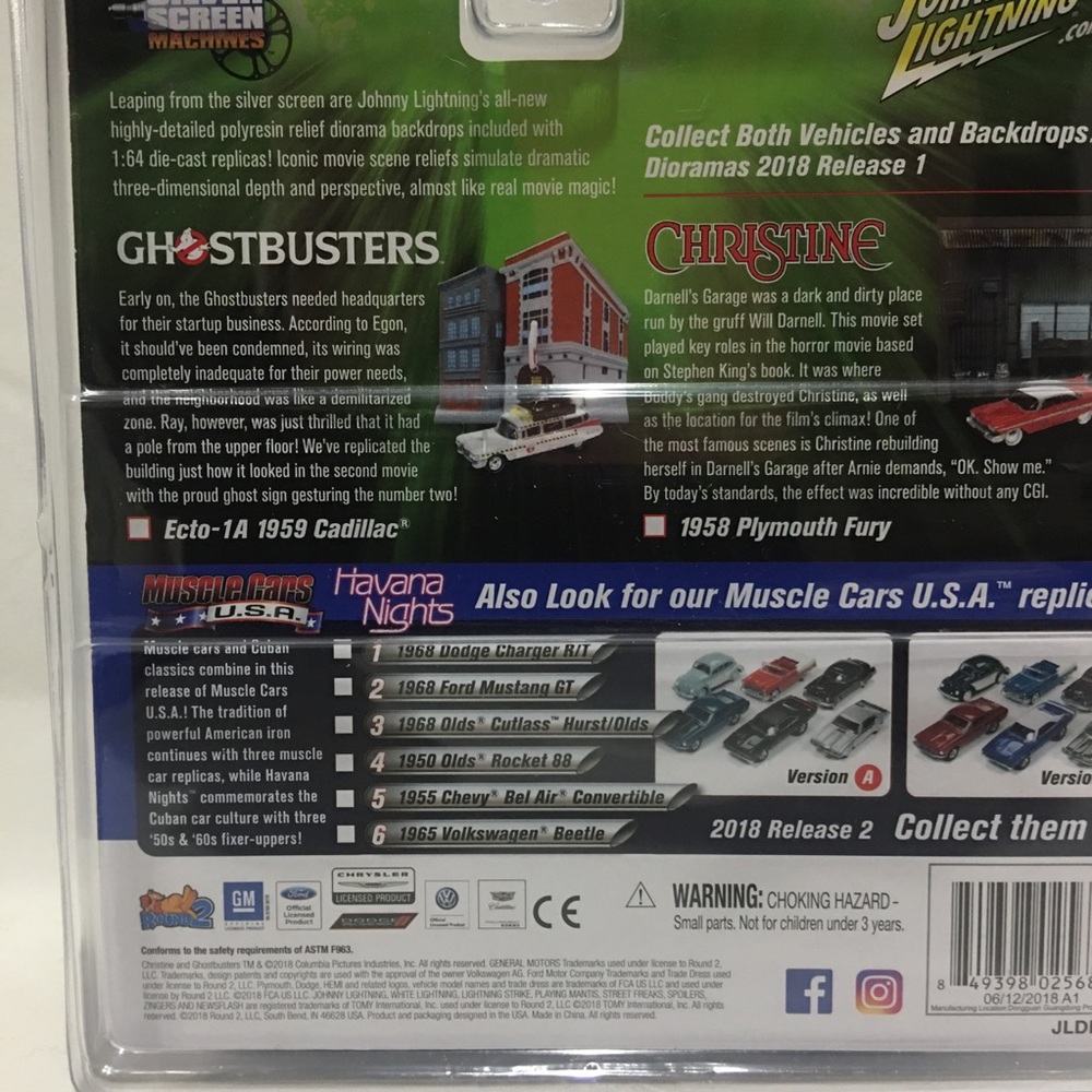 2018 Ghostbusters Ecto 1A 1959 Cadillac 1:64 Scale Johnny Lightning NIP - Picture 6 of 10
